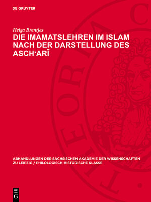 cover image of Die Imamatslehren im Islam nach der Darstellung des Asch'arī